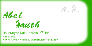 abel hauth business card